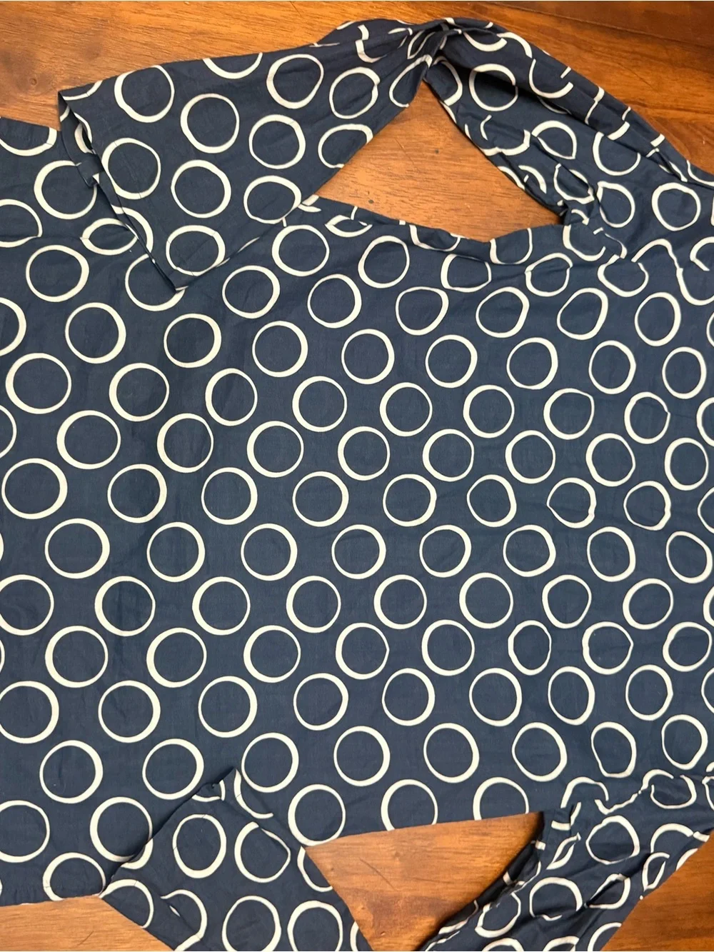 Michael Kors Navy Tunic with Cream Circle Motif